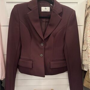 Babaton Deep Burgundy Suit Jacket